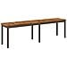 Panchina da giardino 161 x 35 x 45 cm Legno di Acacia Massello - Foto miniatura 1