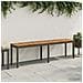 Panchina da giardino 161 x 35 x 45 cm Legno di Acacia Massello - Foto miniatura 2