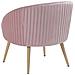 Poltrona In Velluto Rosa Tromso - Foto miniatura 2