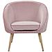 Poltrona In Velluto Rosa Tromso - Foto miniatura 5