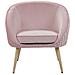 Poltrona In Velluto Rosa Tromso - Foto miniatura 7