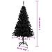 Albero di Natale Artificiale Sottile con Base Nero 150 cm PVC - Foto miniatura 3