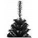 Albero di Natale Artificiale Sottile con Base Nero 150 cm PVC - Foto miniatura 5