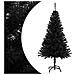 Albero di Natale Artificiale Sottile con Base Nero 150 cm PVC - Foto miniatura 1
