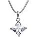 241a201675340 - Catenina Con Pendente Da Donna Con Zirconia Cubica - Argento Sterling 925 - 420 Mm - Foto miniatura 1