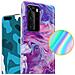 Custodia Compatibile Con Huawei P40 Pro In Marmo Rosa Viola No. 19 - Coperchio Protettivo In Silicone Tpu Con Motivo A Mosaico - Foto miniatura 3