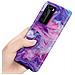 Custodia Compatibile Con Huawei P40 Pro In Marmo Rosa Viola No. 19 - Coperchio Protettivo In Silicone Tpu Con Motivo A Mosaico - Foto miniatura 5