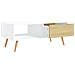 Tavolino Salotto Bianco Rovere Sonoma 100x49,5x43cm Multistrato - Foto miniatura 4