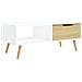 Tavolino Salotto Bianco Rovere Sonoma 100x49,5x43cm Multistrato - Foto miniatura 1