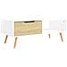 Tavolino Salotto Bianco Rovere Sonoma 100x49,5x43cm Multistrato - Foto miniatura 6
