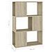 Libreria / divisorio Rovere Sonoma 60x24x94 Cm In Truciolato - Foto miniatura 5
