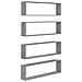 Mensole Cubo Muro 4pz Grigio Sonoma 100x15x30 Legno Multistrato - Foto miniatura 2