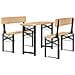 Set Tavolo Birreria Pieghevole 3 Pz In Legno Massello Di Abete - Foto miniatura 3