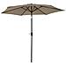 Hapuna Ombrello Rotondo Diritto 2,70m Diametro Taupe - Foto miniatura 7