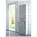 Armadio Multiuso Escolzia, Mobile Lavanderia Lineare A 2 Ante, Colona Da Bagno Con Cestello Portabiancheria, 100% Made In Italy, 45x32h195 Cm, Cemento E Bianco - Foto miniatura 1