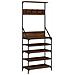Appendiabiti Con Porta Scarpe Rovere Marrone 70x34x184 Cm - Foto miniatura 2