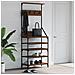 Appendiabiti Con Porta Scarpe Rovere Marrone 70x34x184 Cm - Foto miniatura 1