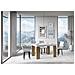 Tavolo Allungabile 90x130/390 Cm Roxell Mix Piano Bianco Frassino - Gambe Noce - Bianco Frassino /quercia Natura - Foto miniatura 4