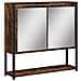 Mobile Bagno Specchio Rovere Fumo 60x16x60 Cm Legno Multistrato - Foto miniatura 2