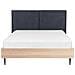 Letto Matrimoniale Grigio Scuro E Legno Chiaro 140 X 200 Cm Izernore - Foto miniatura 2