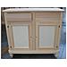 Madia Credenza In Legno Grezza 2 Ante L. 116 P. 49 H. 98 - Foto miniatura 1
