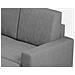 Divano Sakar 2 Posti (due Sedute Da 60cm) + Pouf Misure Esterne L. 148 P. 155 Colore Grigio - Foto miniatura 2