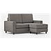 Divano Sakar 2 Posti (due Sedute Da 60cm) + Pouf Misure Esterne L. 148 P. 155 Colore Grigio - Foto miniatura 4