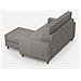 Divano Sakar 2 Posti (due Sedute Da 60cm) + Pouf Misure Esterne L. 148 P. 155 Colore Grigio - Foto miniatura 5