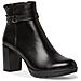 Black Elegant Closed Booties Stivaletti Pelle Scarpe Donna Nero Eu 38, 1-25014-41 001 - Foto miniatura 1