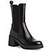 Black Casual Closed Chelsea Booties Stivaletti Pelle Scarpe Donna Nero Eu 36, 1-25451-43 001 - Foto miniatura 1