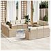 Set Divani Da Giardino 12 Pz Con Cuscini Beige In Polyrattan - Foto miniatura 1