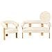Set Da Salotto Ilbro Bouclé Bianco Sporco /marrone Chiaro - Foto miniatura 2