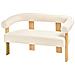 Set Da Salotto Ilbro Bouclé Bianco Sporco /marrone Chiaro - Foto miniatura 5