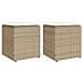 Sgabelli Giardino con Cuscini 4pz Beige 40x40x43 cm Polyrattan - Foto miniatura 1