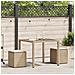 Sgabelli Giardino con Cuscini 4pz Beige 40x40x43 cm Polyrattan - Foto miniatura 2