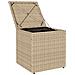 Sgabelli Giardino con Cuscini 4pz Beige 40x40x43 cm Polyrattan - Foto miniatura 6