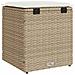 Sgabelli Giardino con Cuscini 4pz Beige 40x40x43 cm Polyrattan - Foto miniatura 8