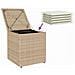 Sgabelli Giardino con Cuscini 4pz Beige 40x40x43 cm Polyrattan - Foto miniatura 9