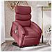 Poltrona Alzapersona Massaggiante Elettrica Rosso Vino Tessuto - Foto miniatura 2