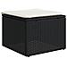 Set Divani da Giardino 5 pz con Cuscini in Polyrattan Nero - Foto miniatura 6