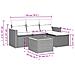 Set Divani da Giardino 5 pz con Cuscini in Polyrattan Nero - Foto miniatura 8
