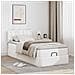 Letto Pouf con Materasso Bianco 90x200 cm Similpelle - Foto miniatura 3