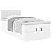 Letto Pouf con Materasso Bianco 90x200 cm Similpelle - Foto miniatura 5