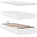 Letto Pouf con Materasso Bianco 90x200 cm Similpelle - Foto miniatura 8