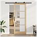 Porta Scorrevole  con Set Hardware 'ORKDAL'Legno Massello e Vetro, Porta Interna  con Vetro 'ORKDAL'93x232x4 cm Legno Massello di Pino - Foto miniatura 2