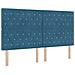 Testiera LED con luci a strisce a LED Blu scuro 90 cm Velluto - Foto miniatura 1