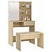 Set Tavolo da Toeletta con LED Rovere Sonoma Legno Multistrato - Foto miniatura 5