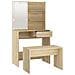 Set Tavolo da Toeletta con LED Rovere Sonoma Legno Multistrato - Foto miniatura 7