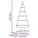 Albero di Natale in metallo con supporto Oro 150 cm - Foto miniatura 9