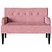 Panca Chesterfield Rosa 112 x 65.5 x 75 cm Velluto - Foto miniatura 4